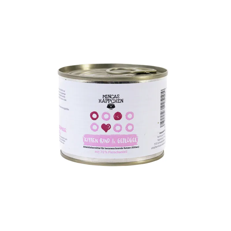 Heißes Angebot MINCAS HÄPPCHEN Kitten Rind & Geflügel 200 g